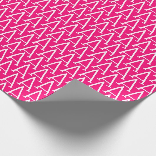 Personalisiertes, heißrosa Fuchsia-Syndrom Geschenkpapier (Ecke)