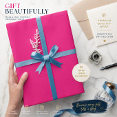 Personalisiertes heißrosa Geschenkpapier