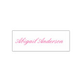 Personalisiertes heißrosa Skript voller Name Permastempel (Design)