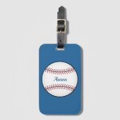 Personalisiertes hellblaues Baseball-Gepäckanhänge Gepäckanhänger (Vorderseite Vertikal)