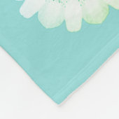 Personalisiertes hellblaues Blumenmuster Fleecedecke (Ecke)