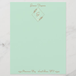 Personalisiertes hellblaues Papier