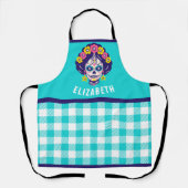 Personalisiertes, helles Blumenzuckermädchen Schürze (Vorderseite)