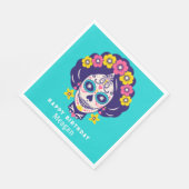 Personalisiertes, helles Blumenzuckermädchen Serviette (Ecke)