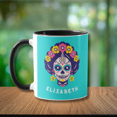Personalisiertes, helles Blumenzuckermädchen Tasse
