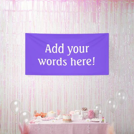 Personalisiertes helles Lila Banner (Party)
