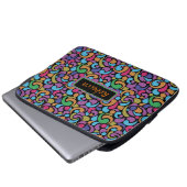 Personalisiertes helles multi Formmuster Laptopschutzhülle (Vorne Knopf)