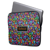 Personalisiertes helles multi Formmuster Laptopschutzhülle (Vorderseite Links)