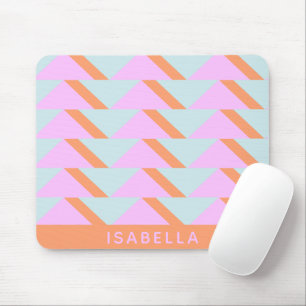 Personalisiertes, helles Pastell-Retro-geometrisch Mousepad