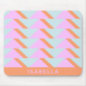 Personalisiertes, helles Pastell-Retro-geometrisch Mousepad (Vorne)