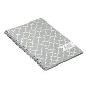 Personalisiertes hellgraues Quatrefolienmuster Notizblock (Rechte Seite)