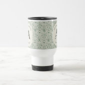 Personalisiertes Hellgrün Monogramm Eleganter Art Reisebecher (Mittel)