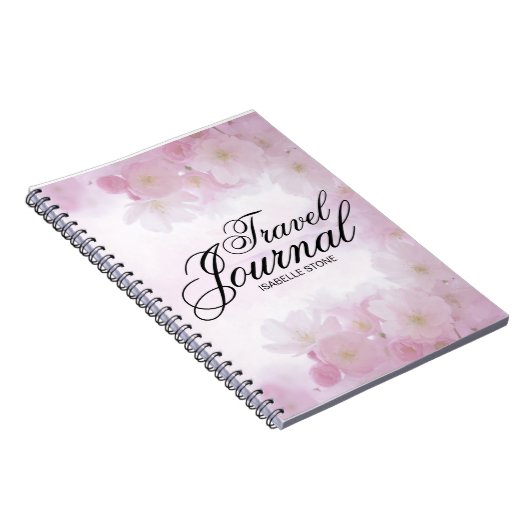 Personalisiertes hellrosa Blumenblatt Notizblock (Rechte Seite)