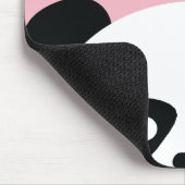 Personalisiertes hellrosa Kawaii Panda-Bärn-Tier Mousepad (Ecke)