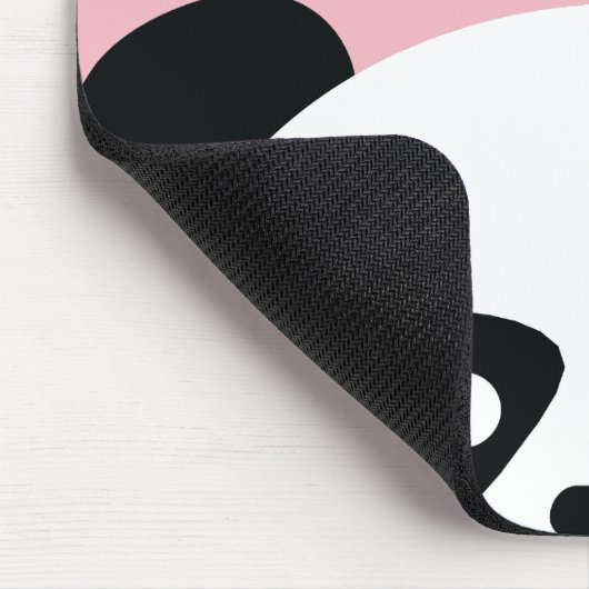 Personalisiertes hellrosa Kawaii Panda-Bärn-Tier Mousepad (Ecke)