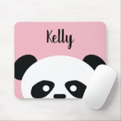 Personalisiertes hellrosa Kawaii Panda-Bärn-Tier Mousepad (Mit Mouse)