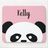 Personalisiertes hellrosa Kawaii Panda-Bärn-Tier Mousepad (Vorne)
