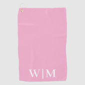 Personalisiertes, hellrosa und weißes Handtuch (Vorderseite)