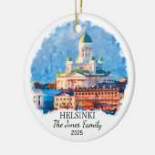 Personalisiertes Helsinki-Ornament, Finnland Keramik Ornament (Links)