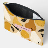 Personalisiertes Herbst-Birnen-Frucht-Design Zubehörtasche (Offen)