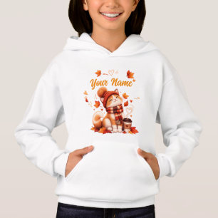 Personalisiertes Herbst-Katz-Shirt für Kinder Be Hoodie