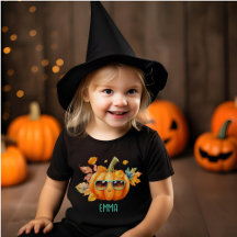 Personalisiertes Herbst-Kürbis-Kleinkind-Halloween