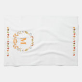 Personalisiertes Herbst-Kürbis-Monogramm Geschirrtuch (Horizontal)