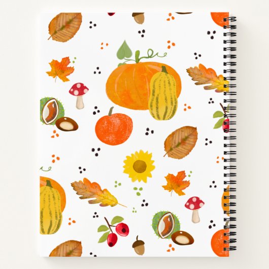 Personalisiertes Herbst-Lover-Notebook Notizblock (Rückseite)