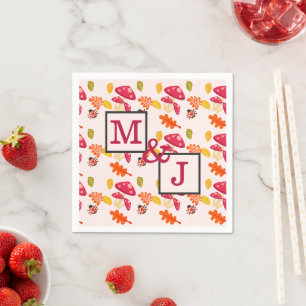 Personalisiertes Herbst-Paar Serviette