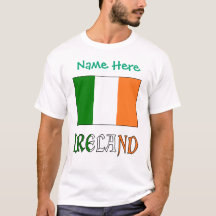 Personalisiertes Heritage Ireland Flag Herren T-Sh