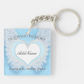 Personalisiertes Herz-Denkmal Schlüsselanhänger (Rückseite)