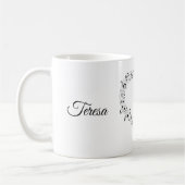 Personalisiertes Herz der Musik-Tasse Kaffeetasse (Links)
