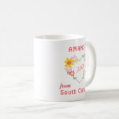 Personalisiertes Herz Flower Tasse (VorderseiteRechts)
