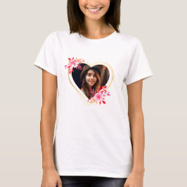 Personalisiertes Herz-Foto T-Shirt