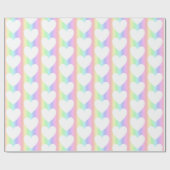 Personalisiertes Herz-Foto, Vertikaler Regenbogen Geschenkpapier (Flach)