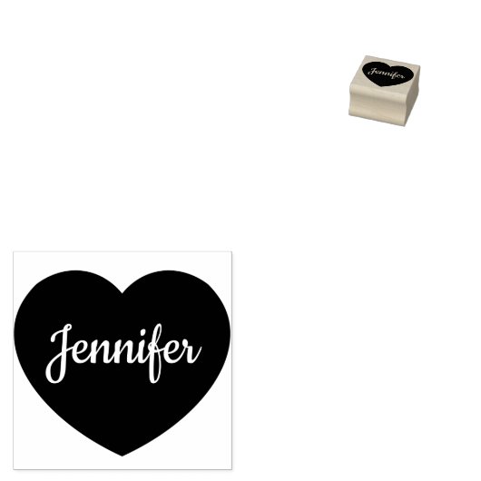 Personalisiertes Herz für benutzerdefinierten Skri Gummistempel (Stempel)