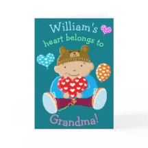 Personalisiertes Herz gehört Großmutter