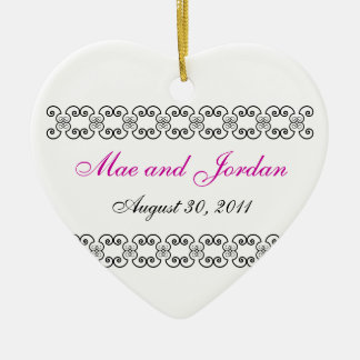 Personalisiertes Herz Keepsake.1 Keramikornament