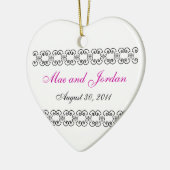 Personalisiertes Herz Keepsake.1 Keramikornament (Links)