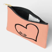 Personalisiertes Herz klein/groß Zubehörtasche (Offen)