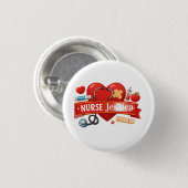 Personalisiertes Herz-Krankenschwester-Schild | Be Button (Vorne & Hinten)