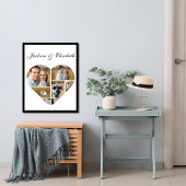 Personalisiertes Herz Liebe FotoCollage Poster