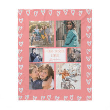 Personalisiertes Herz Liebe Rosa Collage Oma