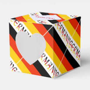 Personalisiertes Herz mit deutscher Flagge Geschenkschachtel