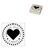 Personalisiertes Herz mit Liebe Gummistempel (Stempel)