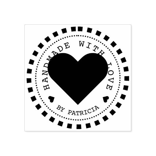 Personalisiertes Herz mit Liebe Gummistempel (Prägung)