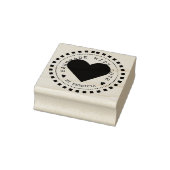 Personalisiertes Herz mit Liebe Gummistempel (Stempel)