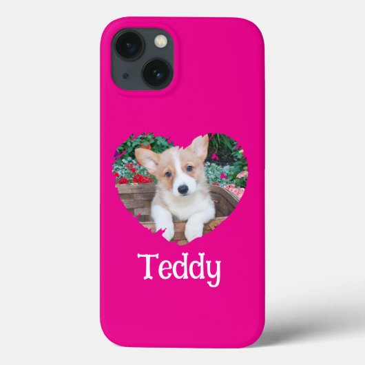 Personalisiertes Herz mit Paw Prints & Foto Case-Mate iPhone Hülle (Rückseite)