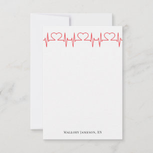 Personalisiertes Herz Mitteilungskarte