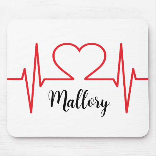 Personalisiertes Herz Mousepad (Vorne)